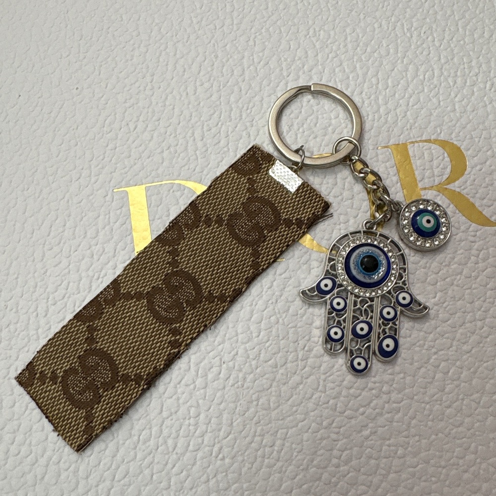Authentic up-cycled Gucci  keychain